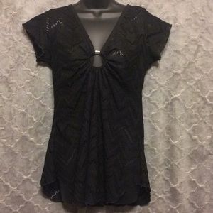 Black lace top